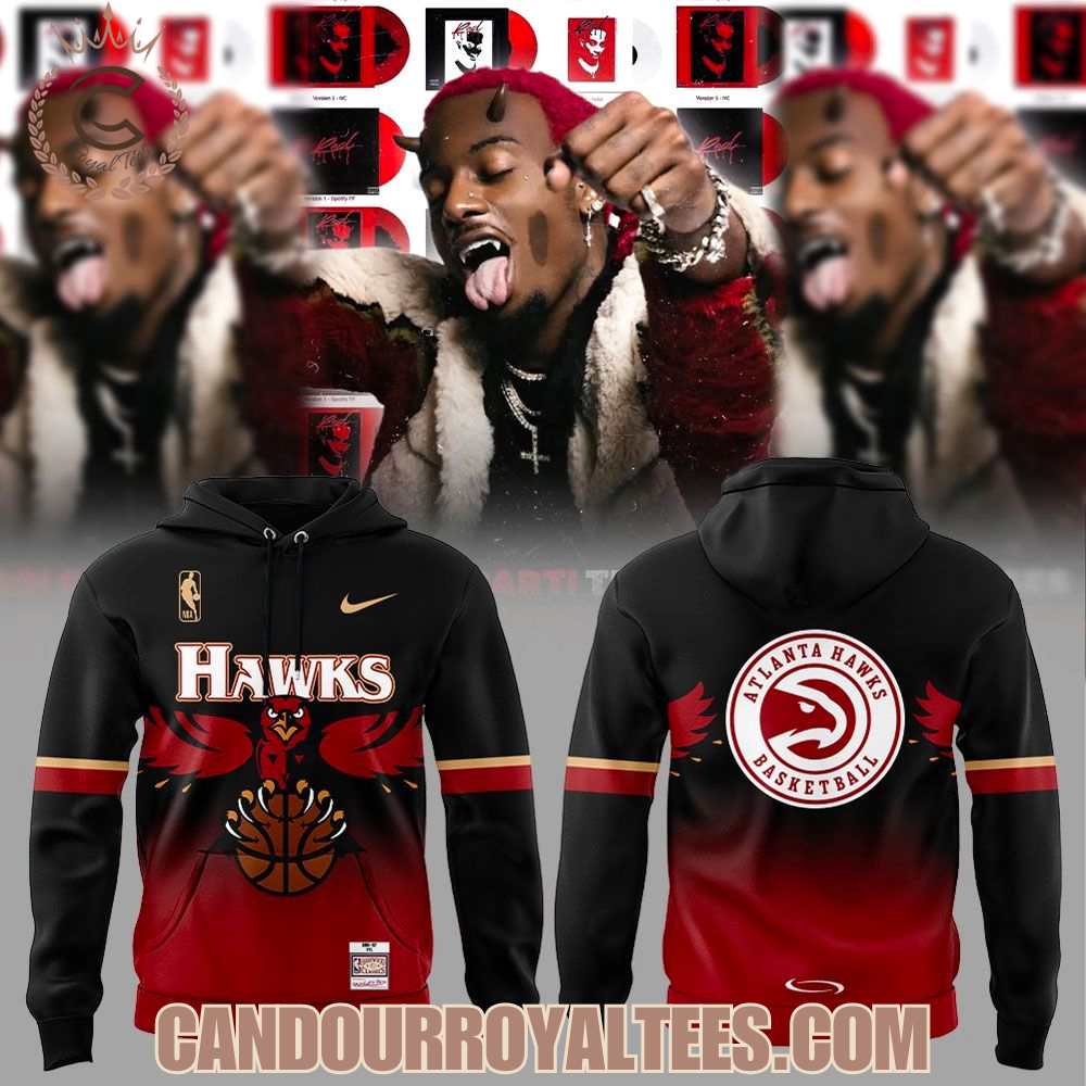 Drop The Jersey Playboicarti CARTI x HAWKS 2025 Hoodie Drop The Jersey Playboicarti CARTI x HAWKS 2025 Hoodie