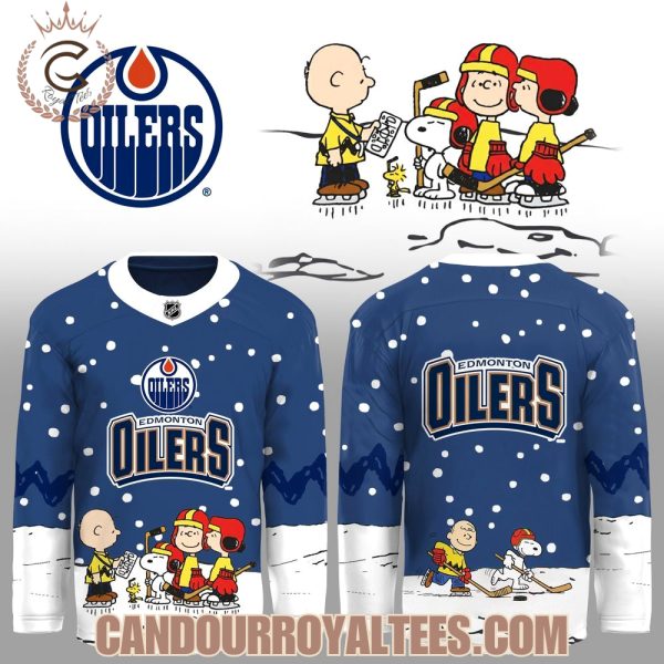 Edmonton Oilers x Snoopy 2025 Jersey