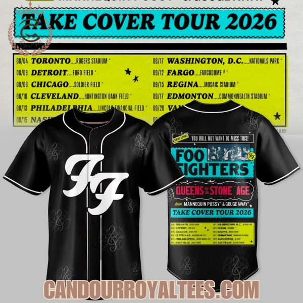 Foo Fighters Take Cover Tour 2026 Jersey