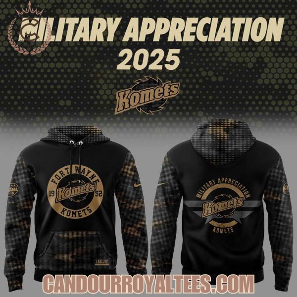 Fort Wayne Komets x Military Appreciation 2025 Hoodie