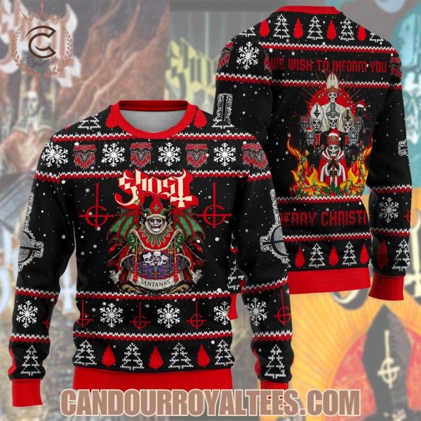 Ghost Merry Christmas Sweater