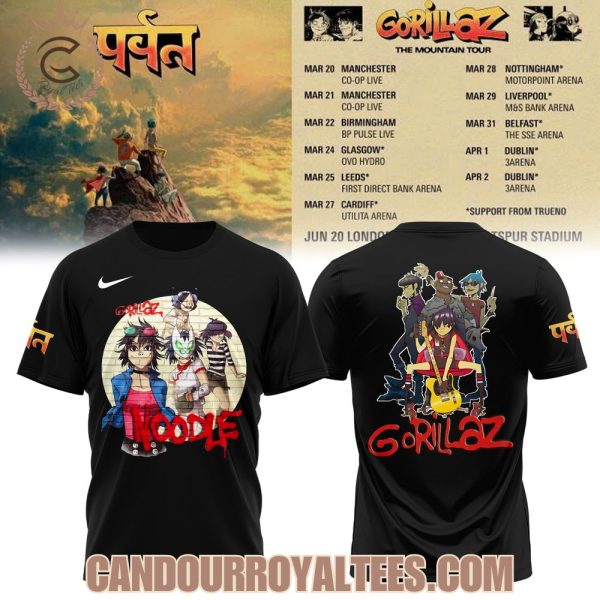 Gorillaz The Mountain Tour 2026 UK T-Shirt, Hoodie