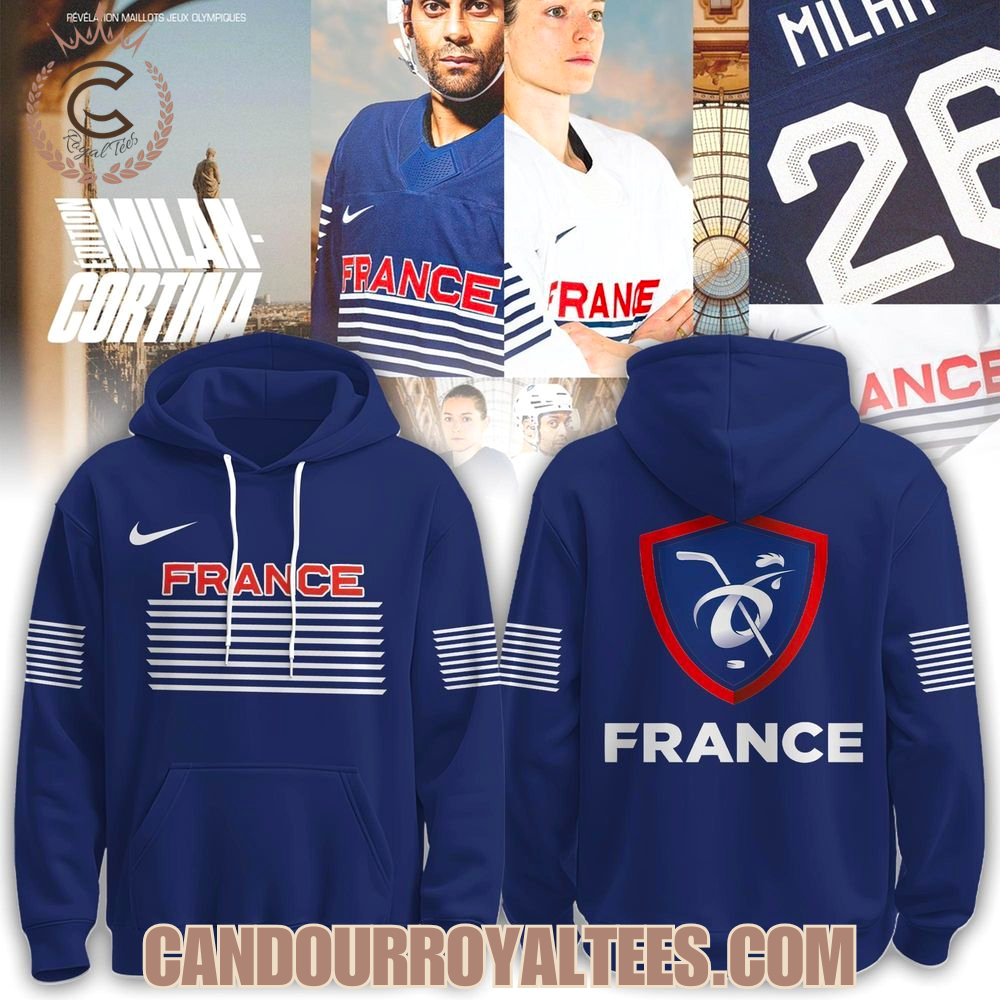 Hockey France 2026 Olympic Hoodie Blue Hockey France 2026 Olympic Hoodie Blue
