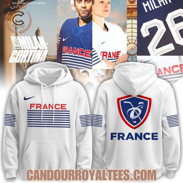 Hockey France 2026 Olympic Hoodie White