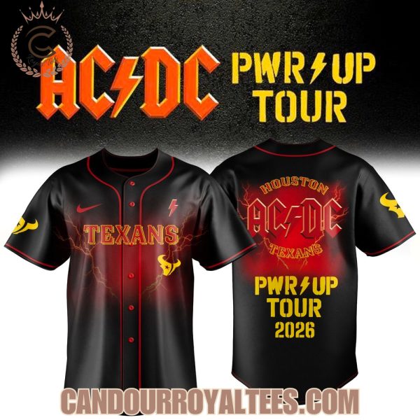 Houston Texans x ACDC PWR UP Tour 2026 Baseball Jersey