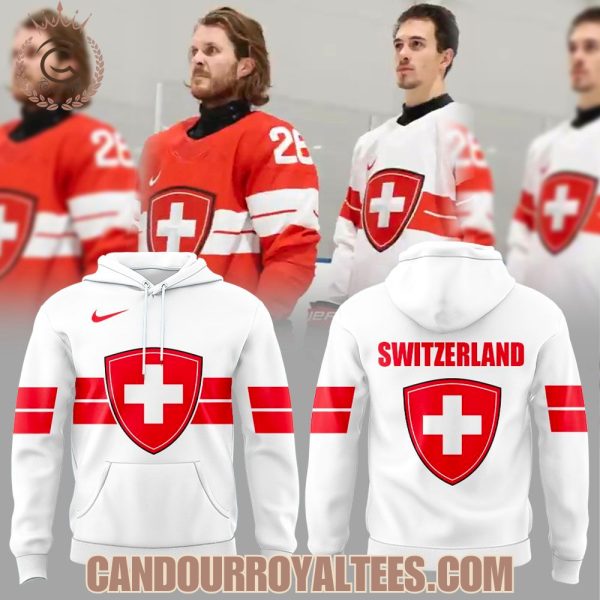 Ice Hockey Switzerland Has Unveiled The 2026 Olympic Sweaters Jersey White Hoodie