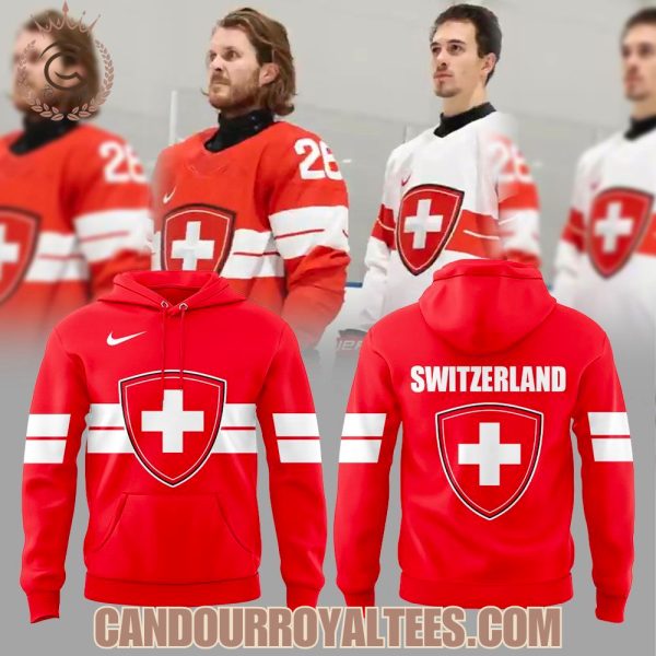 Ice Hockey Switzerland Has Unveiled The 2026 Olympic Sweaters Red Hoodie
