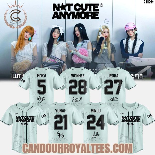 Illit Note Cute Anymore 1st Single Album Baseball Jersey