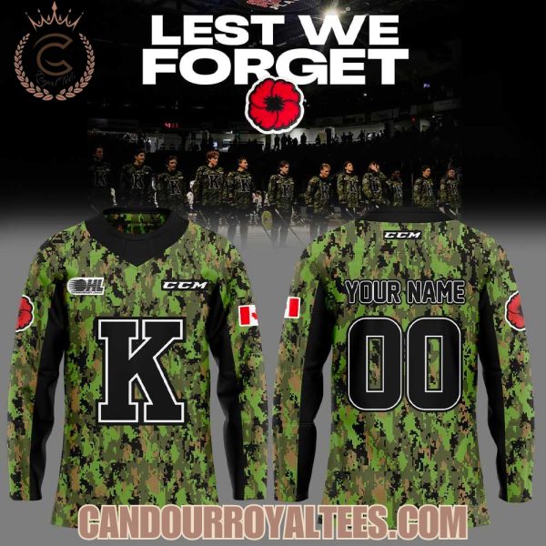 Kingston Frontenacs Special Canadian Forces Uniforms Hockey Jersey