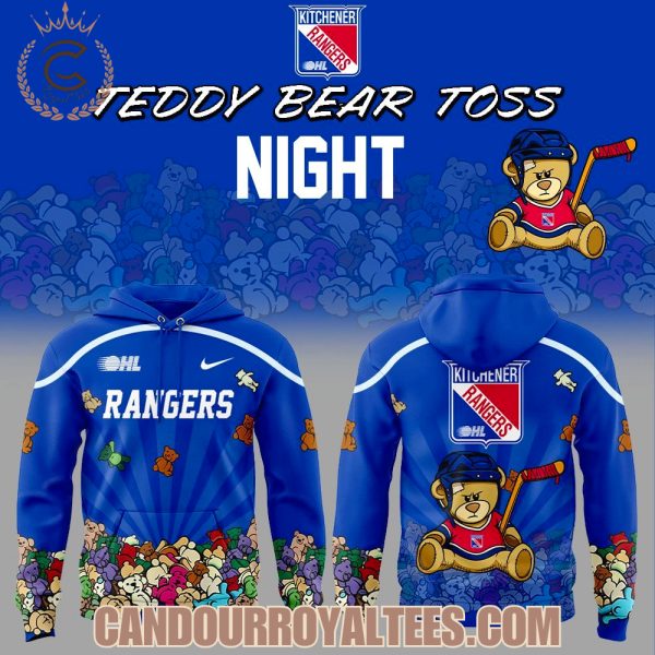 Kitchener Rangers Teddy Bear Toss Night Hoodie