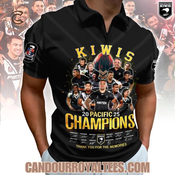 Kiwis 2025 Pacific Champions Thank You For The Memories Polo Shirt