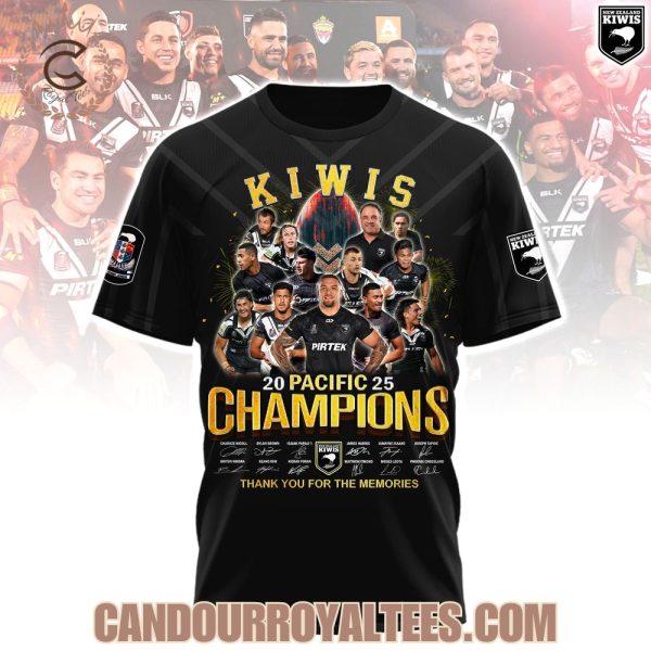 Kiwis 2025 Pacific Champions Thank You For The Memories T-Shirt