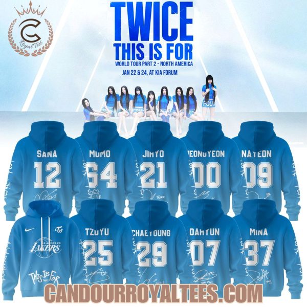 Los Angeles Lakers X TWICE This Is For World Tour Part II 2026 Hoodie