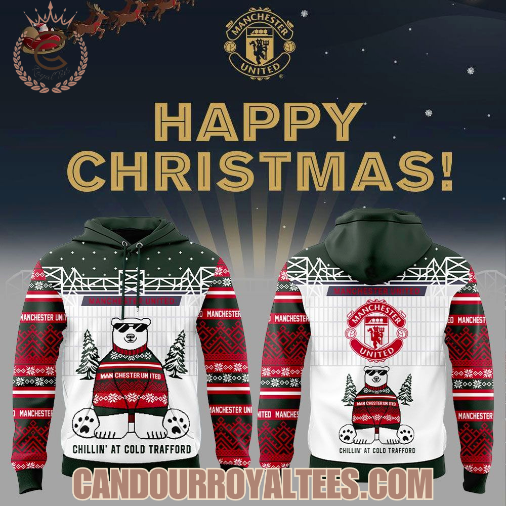 Manchester United Polar Bear Christmas Jumper Hoodie Manchester United Polar Bear Christmas Jumper Hoodie