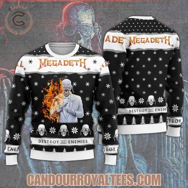 Megadeth Destroy All Enemies Christmas Sweater
