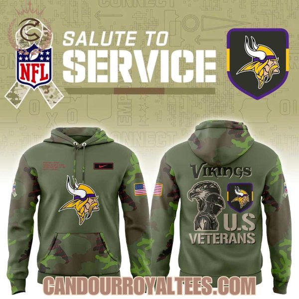 Minnesota Vikings Military Appreciation Legend 2025 Hoodie