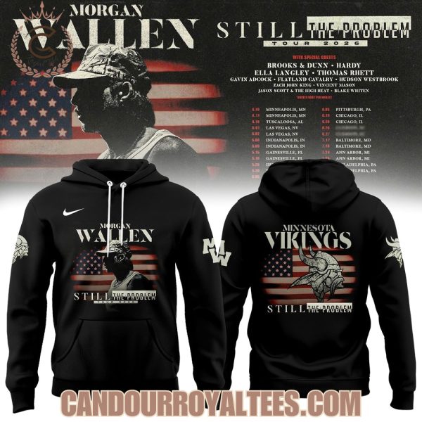 Minnesota Vikings x Morgan Wallen Still The Problem Tour 2026 Hoodie