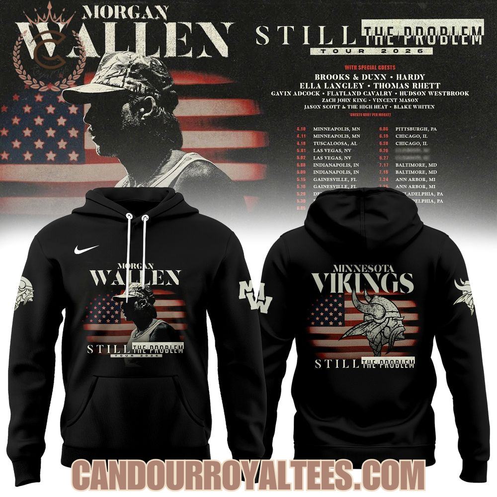 Minnesota Vikings x Morgan Wallen Still The Problem Tour 2026 Hoodie Minnesota Vikings x Morgan Wallen Still The Problem Tour 2026 Hoodie