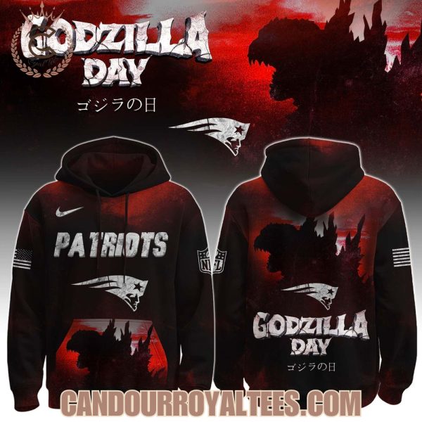 New England Patriots x Happy Godzilla Day Hoodie