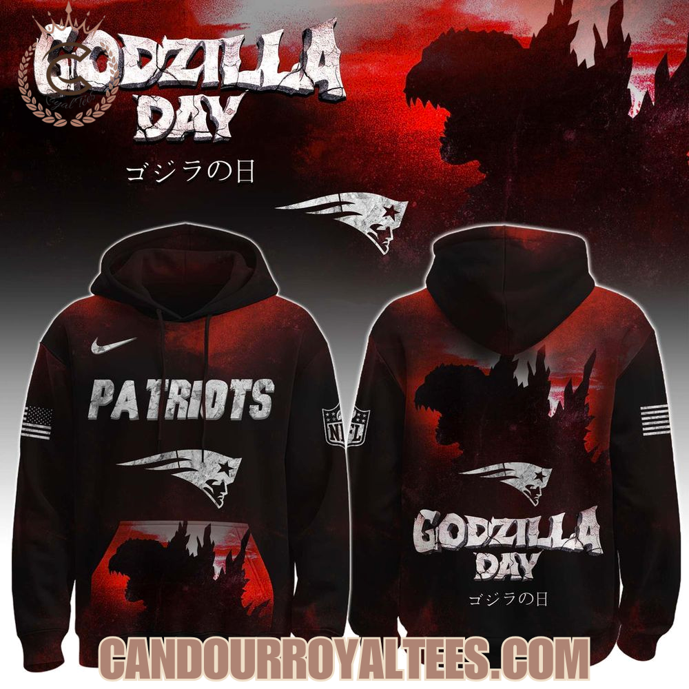 New England Patriots x Happy Godzilla Day Hoodie New England Patriots x Happy Godzilla Day Hoodie
