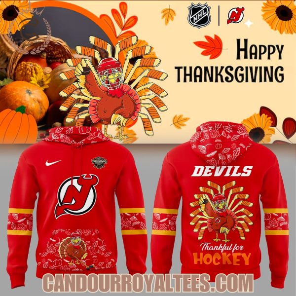 New Jersey Devils Happy Thanksgiving 2025 Hoodie