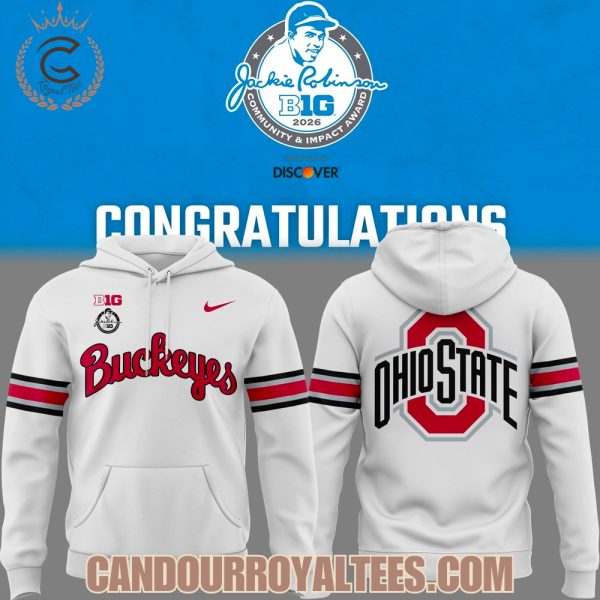 Ohio State Football 2025-26 Big Ten Jackie Robinson Hoodie