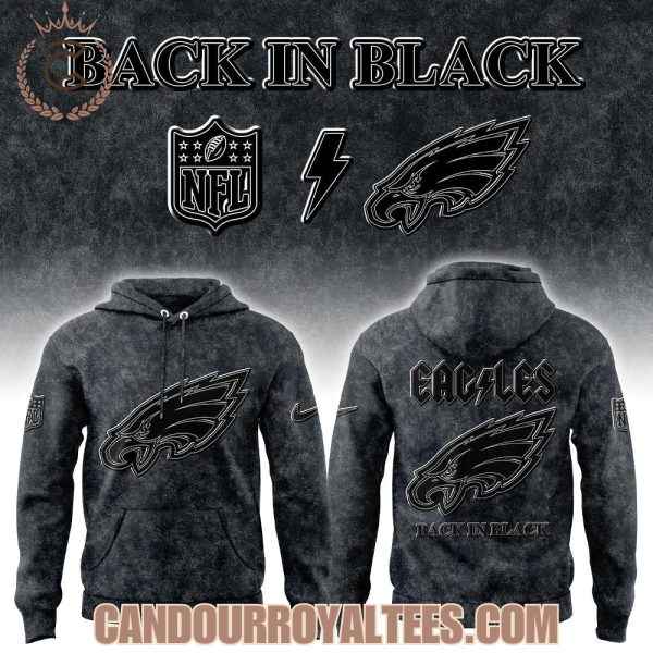 Philadelphia Eagles Back In Black 2025 Hoodie