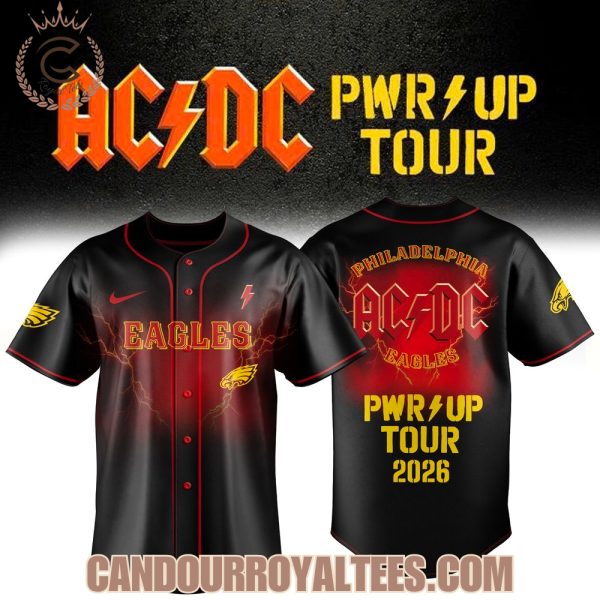 Philadelphia Eagles x ACDC PWR UP Tour 2026 Baseball Jersey
