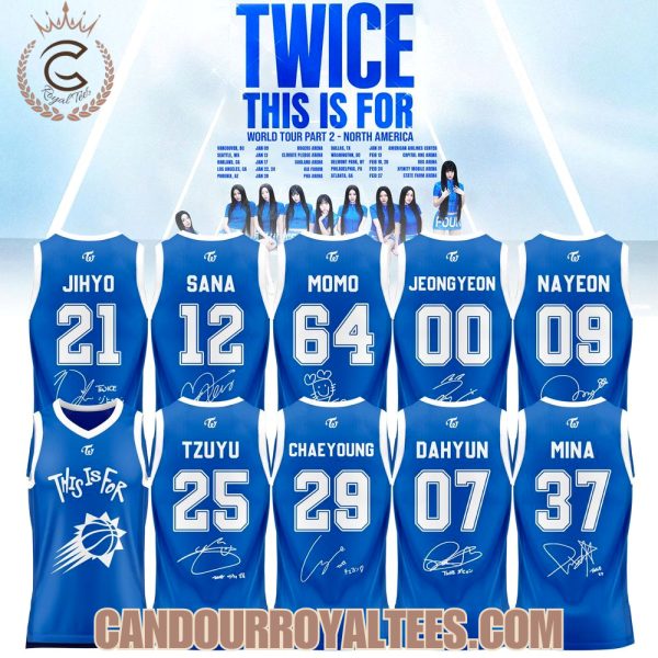 Phoenix Suns X TWICE This Is For World Tour Part II Basketball Jersey