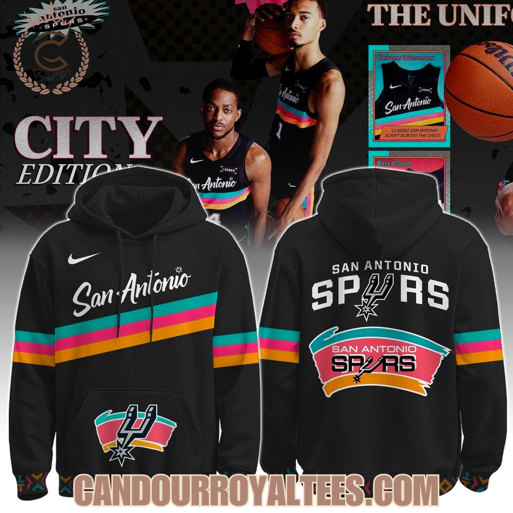 San Antonio Spurs 2025 Classic Colors City Hoodie San Antonio Spurs 2025 Classic Colors City Hoodie
