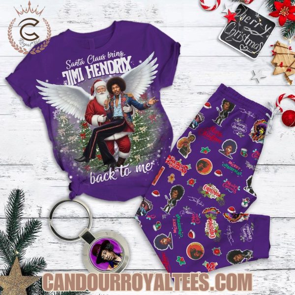 Santa Bring Jimi Hendrix Back To Me Pajamas Set