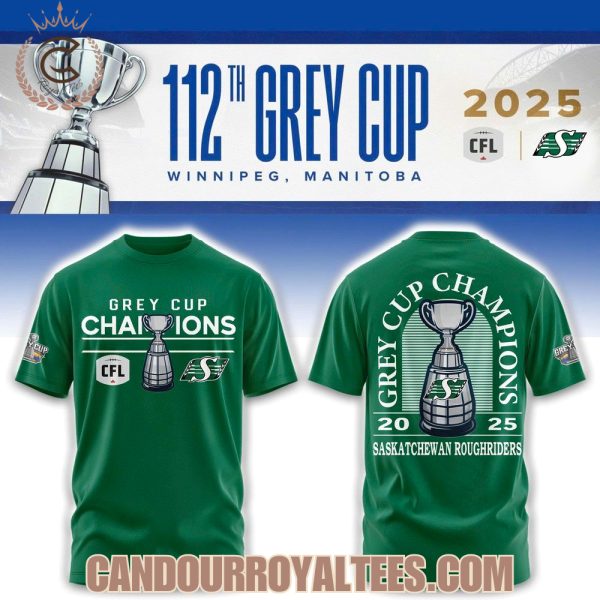 Saskatchewan Roughriders Grey Cup Champions Green Tshirt, Hoodie