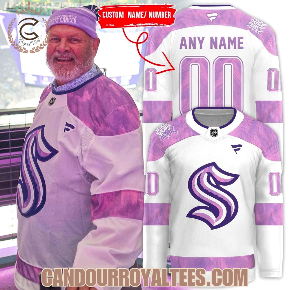 Seattle Kraken Cancer Night Hockey Jersey 2025 Seattle Kraken Cancer Night Hockey Jersey 2025