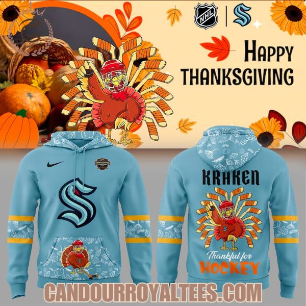 Seattle Kraken Happy Thanksgiving 2025 Hoodie