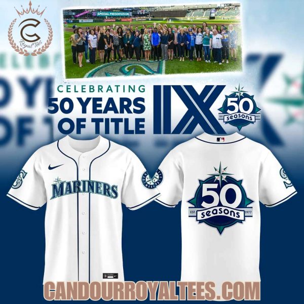 Seattle Mariners 50th Seasons Celebration Weekend White Jersey