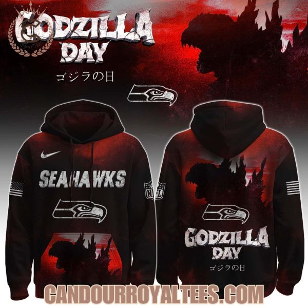 Seattle Seahawks x Happy Godzilla Day Hoodie