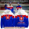 Slovakia Hockey 2026 Winter Olympics Hoodie White Slovakia Hockey 2026 Winter Olympics Hoodie White