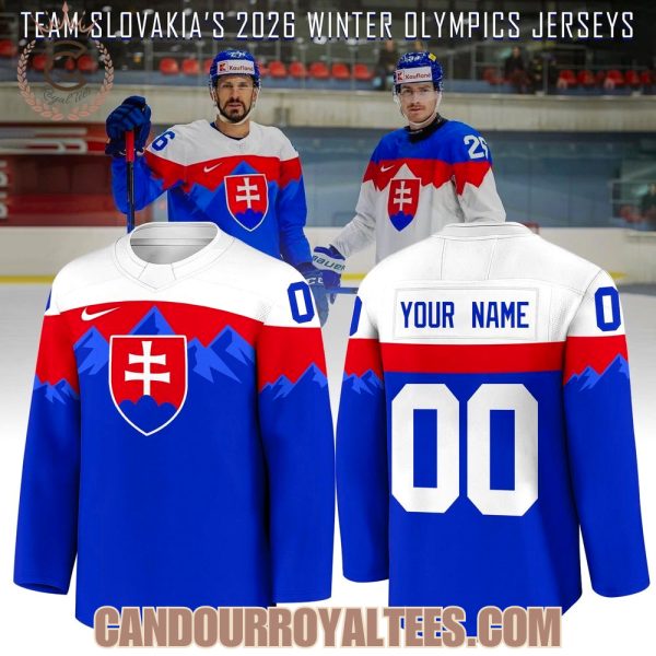 Slovakia Hockey 2026 Winter Olympics Jersey Blue