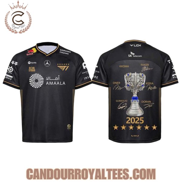 Team 1 2025 Win the LoL World Championship 2025 Signature Jersey