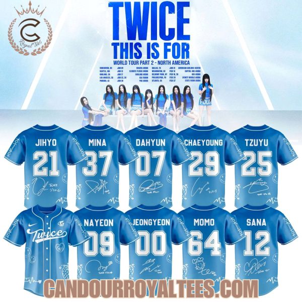 TWICE This Is For World Tour Part II 2026 – North America Baseball Jersey