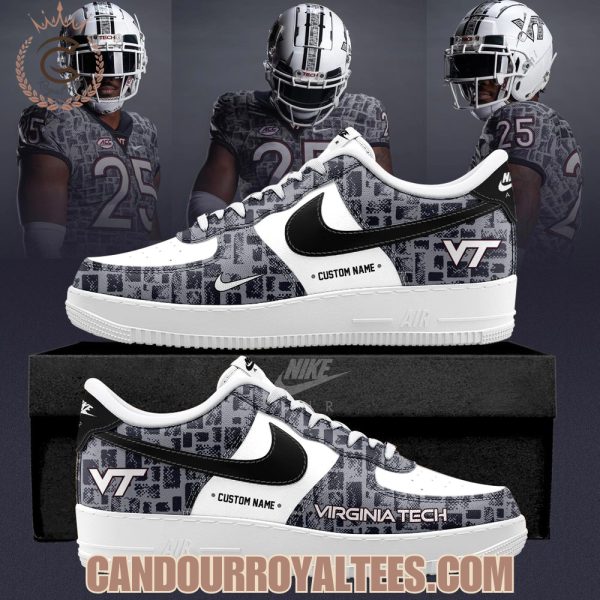 Virginia Tech Hokies 2025 Gray Camo Air Force 1