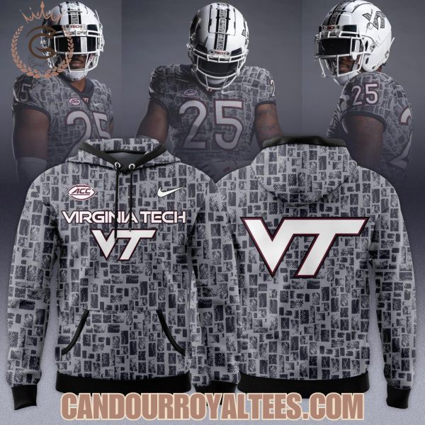 Virginia Tech Hokies 2025 Gray Camo Hoodie
