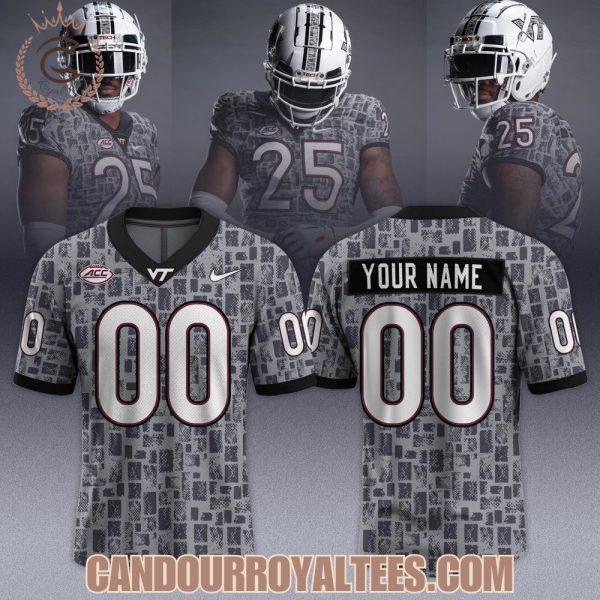 Virginia Tech Hokies 2025 Gray Camo Jersey