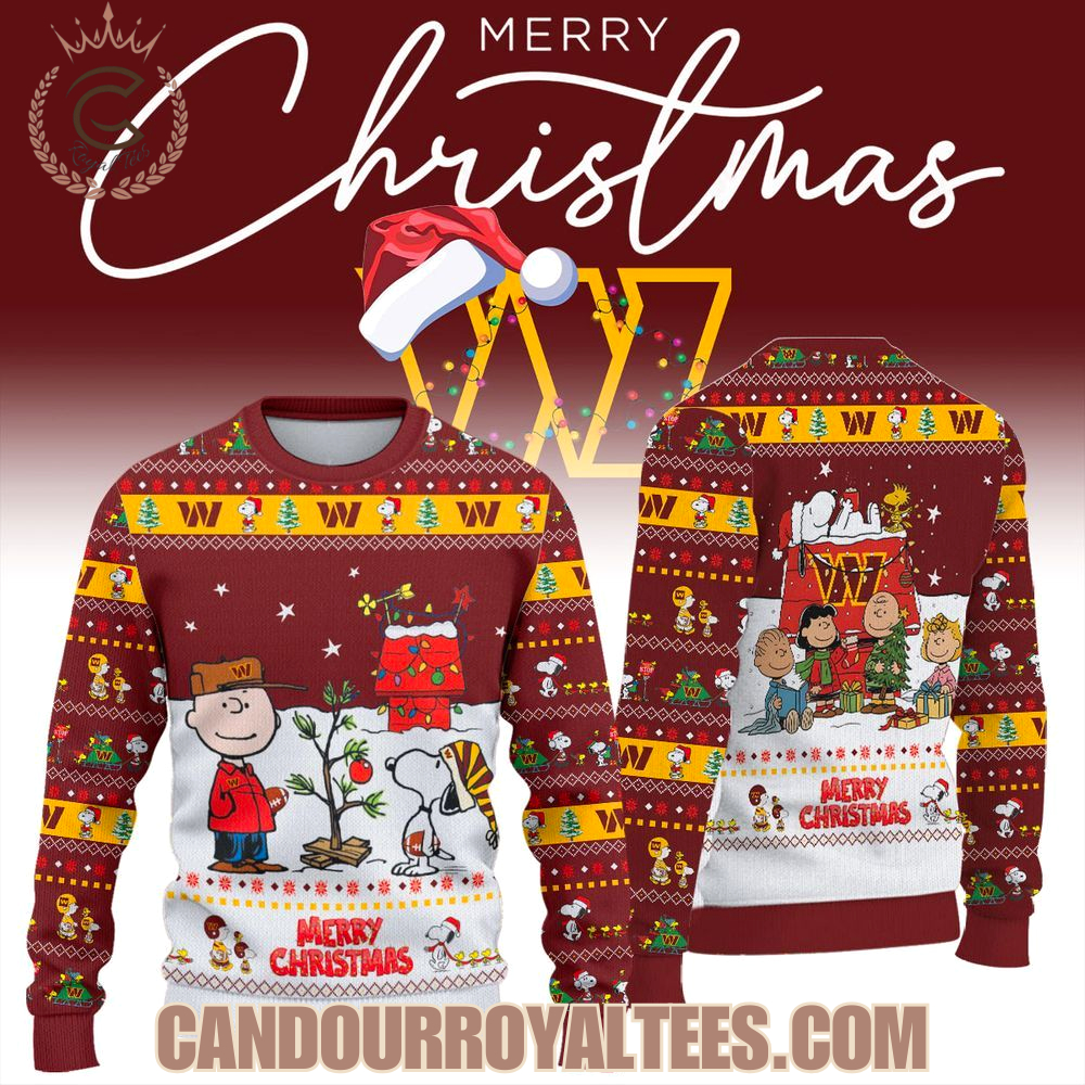 Washington Commanders 2025 Snoopy Christmas New Ugly Sweater Washington Commanders 2025 Snoopy Christmas New Ugly Sweater