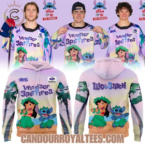 Windsor Spitfires Lilo & Stitch Hockey Hoodie