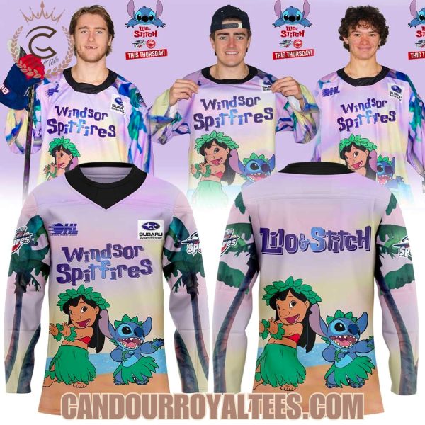 Windsor Spitfires Lilo & Stitch Hockey Jersey