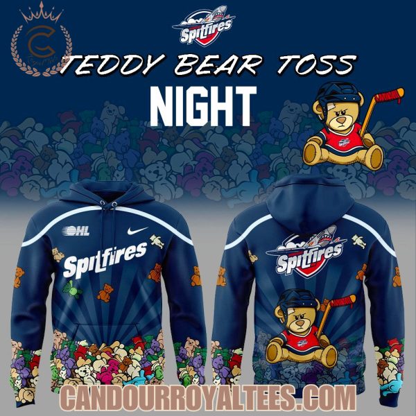 Windsor Spitfires Teddy Bear Toss Night Hoodie