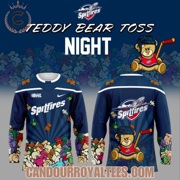 Windsor Spitfires Teddy Bear Toss Night Jersey
