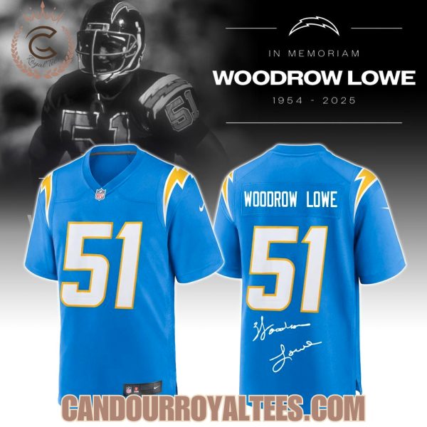Woodrow Lowe x Los Angeles Chargers In Memory 1954 2025 Jersey