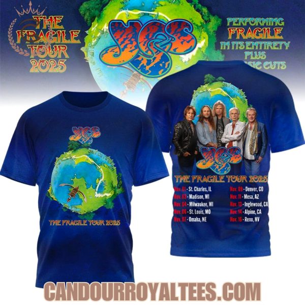 YES The Fragile Tour 2025 T-Shirt